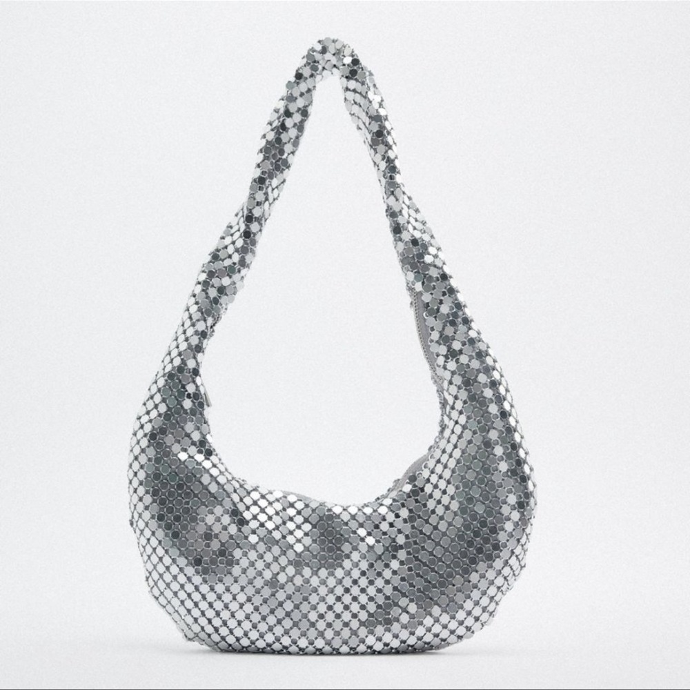 Zara metallic mesh handbag sold out